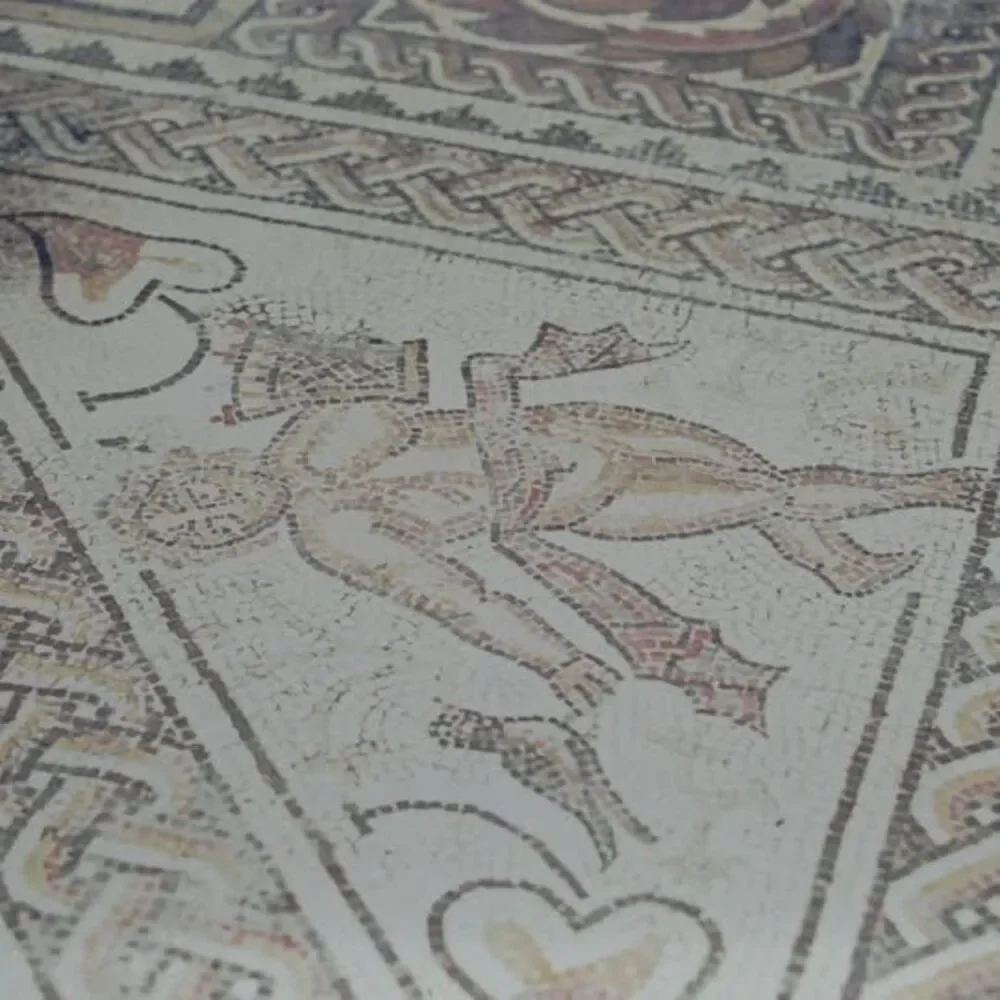 1980s 35mm Slide England Pics, 4th-century Roman mosaic, Chedworth Roman Villa